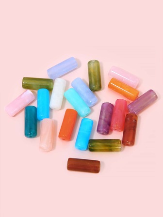 20 顆隨機顏色壓克力珠 DIY 珠寶配件