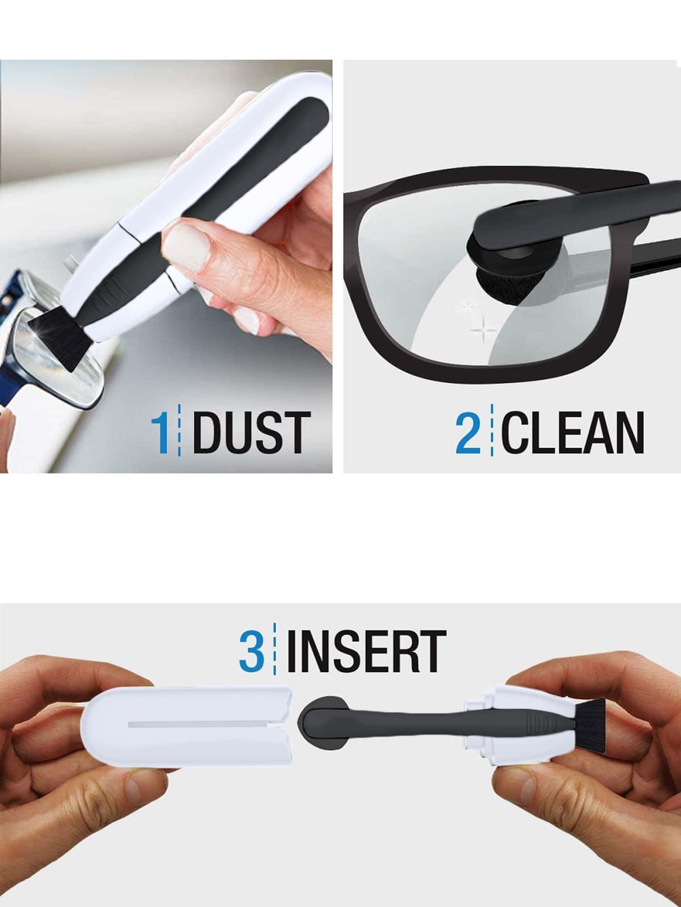 1pc Glasses Cleaning Brush