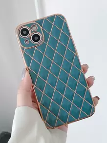 電鍍衍縫設計藍色手機殼 - 霧霾藍 - 查看 1