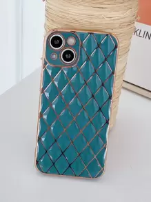 電鍍衍縫設計藍色手機殼 - 霧霾藍 - 查看 3