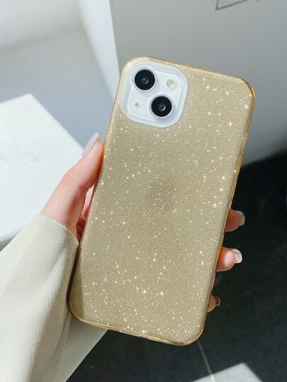 PURO Custodia Per IPhone XS Max Serie Shine - Cover Rigida Rosa Con Effetto Glitter E Strass