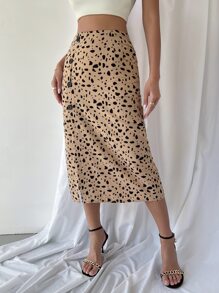 SHEIN Privé Váy nữ Nút Tách cao Tất cả trên in Boho - Nhiều màu - Xem 5