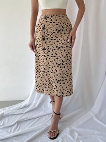 SHEIN Privé Váy nữ Nút Tách cao Tất cả trên in Boho - Nhiều màu - Xem 6