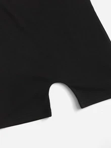 小女童1入組蝴蝶圖案吊帶連體短褲 - 黑色 - 查看 4