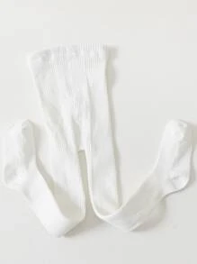 2雙女孩黑色和白色素色褲襪 - 彩色 - 查看 3