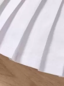 SHEIN 年輕女孩字母圖形連帽衫&百褶裙 - 彩色 - 查看 4