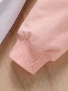 SHEIN 年輕女孩字母圖形連帽衫&百褶裙 - 彩色 - 查看 5