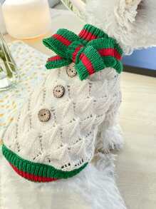 1 cái áo len trang trí cho thú cưng Bowknot - Nhiều màu - Xem 4