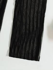 Solid Cover Up Pants - Black - View 3
