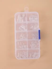 Transform Your Nails with 100pcs Short Square Transparent Fake Toenail For Home DIY Nail Salon Nail Extension - Clear - View 2