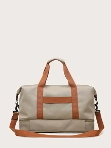 Bolsa de viaje impermeable con bolsillos de separación seca y húmeda, bolsa de lona de gran capacidad con compartimento para zapatos para viajes de negocios, gimnasio, deportes al aire libre, útiles escolares, para estudiantes, organizar viajes, equipaje, ideas de regalo de Navidad para mujeres, niñas, mamá, amiga, regalo de cumpleaños, Acción de Gracias - Caqui - Ver 4