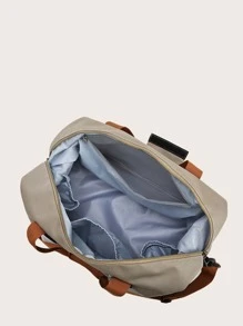 Bolsa de viaje impermeable con bolsillos de separación seca y húmeda, bolsa de lona de gran capacidad con compartimento para zapatos para viajes de negocios, gimnasio, deportes al aire libre, útiles escolares, para estudiantes, organizar viajes, equipaje, ideas de regalo de Navidad para mujeres, niñas, mamá, amiga, regalo de cumpleaños, Acción de Gracias - Caqui - Ver 5