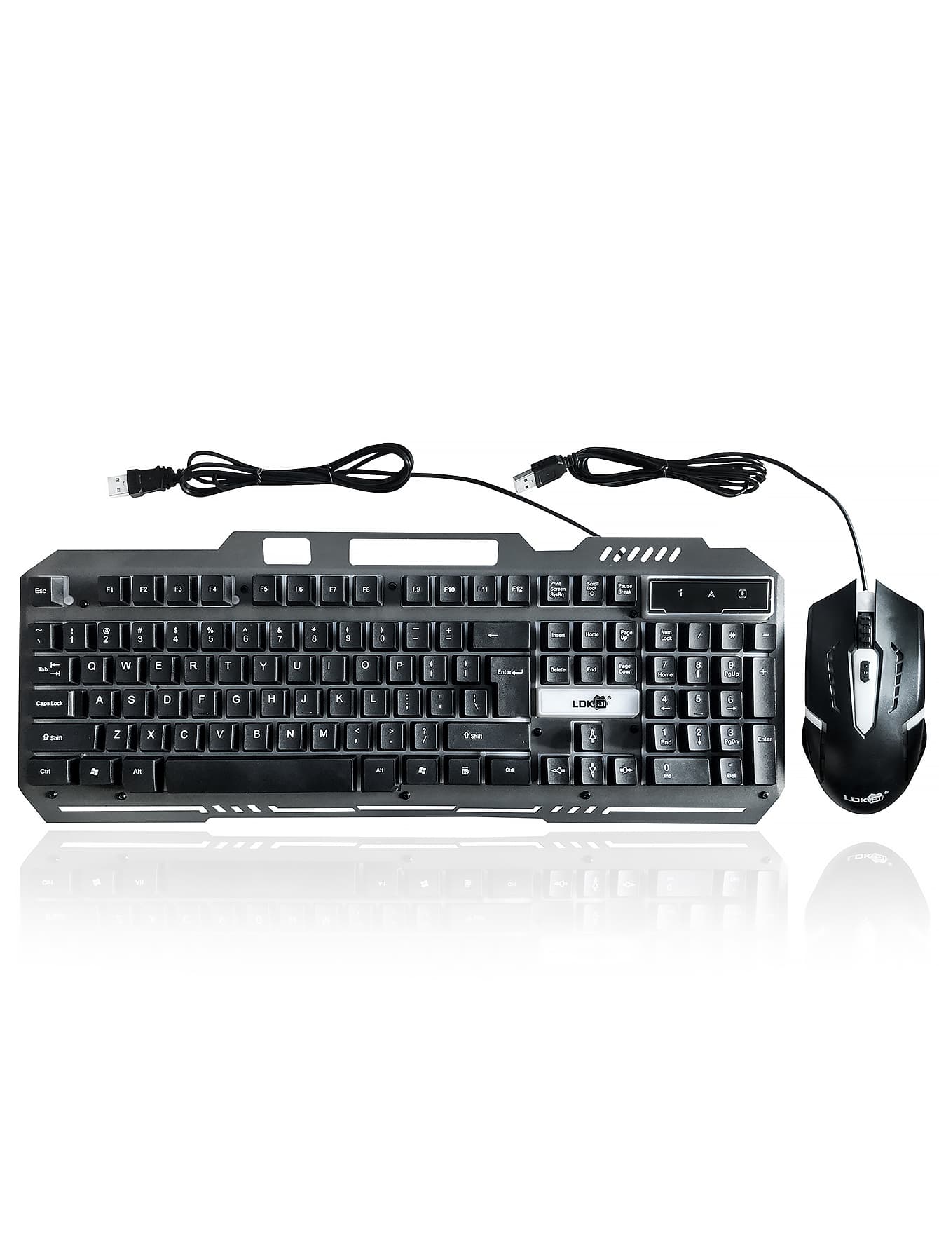 Luminous Gaming Keyboard & Mouse Combo - Black - View 1