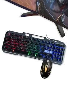 Luminous Gaming Keyboard & Mouse Combo - Black - View 2