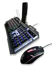 Luminous Gaming Keyboard & Mouse Combo - Black - View 3