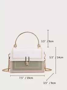 拼色手提包 - 彩色 - 查看 5