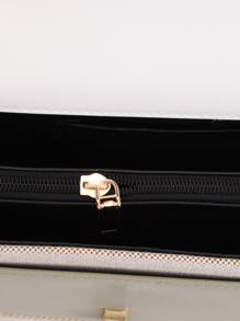 拼色手提包 - 彩色 - 查看 7