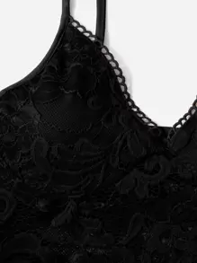 Franclia Lace Cami Top & Trousers - Black - View 5