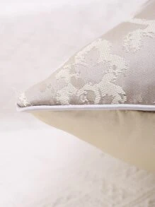 1pc Jacquard Cushion Cover Không có chất làm đầy - Màu Khaki - Xem 2
