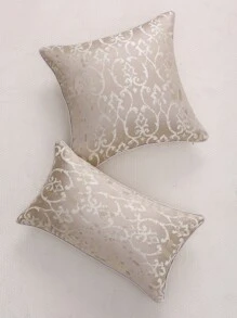 1pc Jacquard Cushion Cover Không có chất làm đầy - Màu Khaki - Xem 6