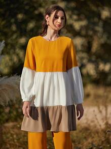 Mulvari Bộ đồ hai mảnh nữ Viên lá sen Khối Màu Giải trí - Nhiều màu - Xem 5