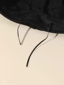 Solid Baker Boy Cap - Black - View 4