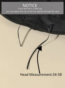 Solid Baker Boy Cap - Black - View 5