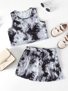 Bộ hai mảnh Gái Cà vạt nhuộm Giải trí - Nhiều màu - Xem 1