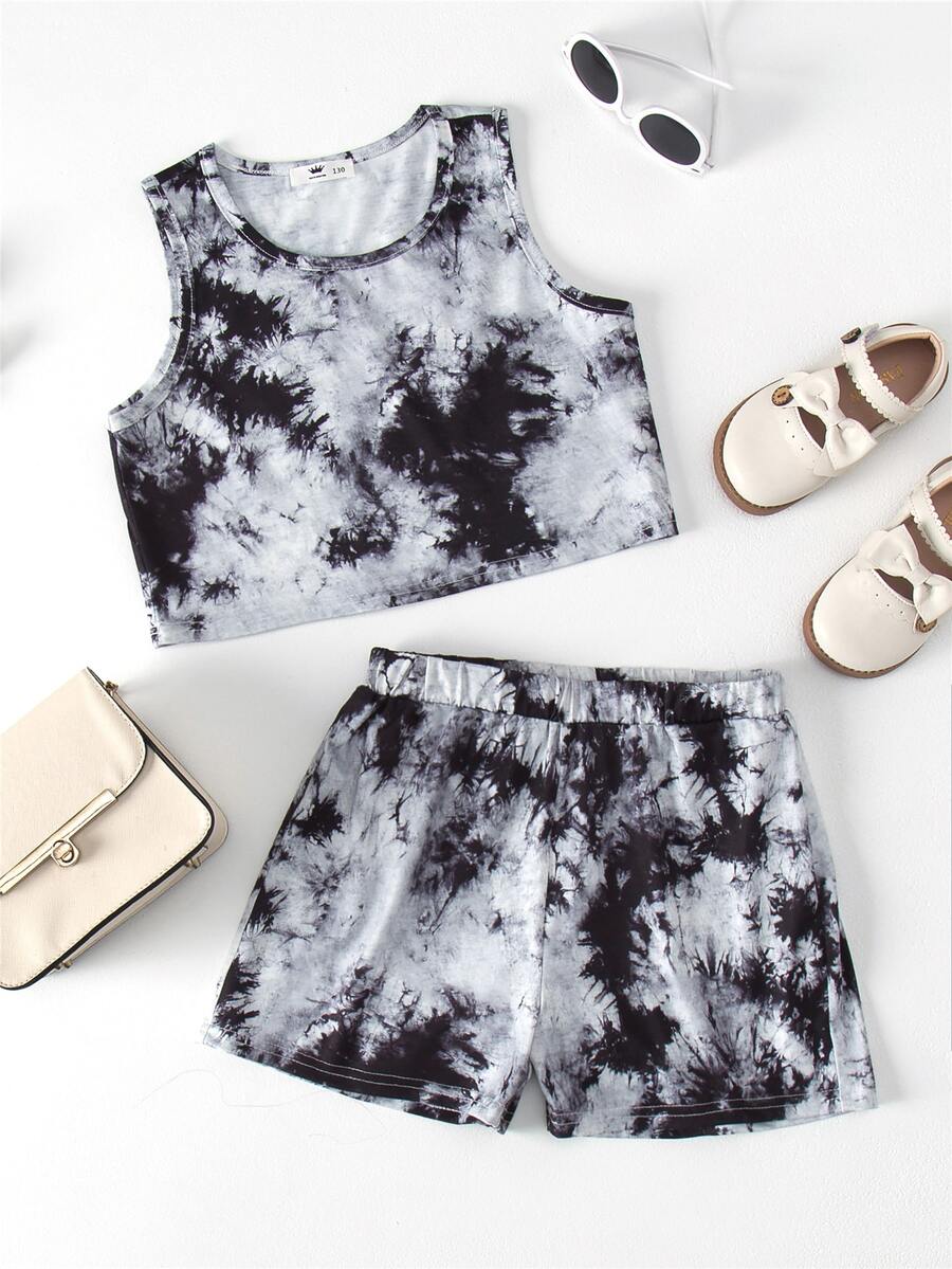 Bộ hai mảnh Gái Cà vạt nhuộm Giải trí - Nhiều màu - Xem 1