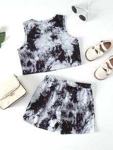 Bộ hai mảnh Gái Cà vạt nhuộm Giải trí - Nhiều màu - Xem 2