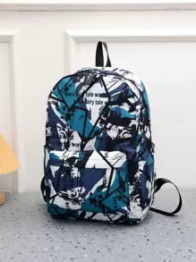 Men Colourblock Large Capacity Backpack