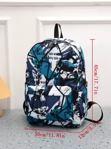 Men Colourblock Large Capacity Backpack