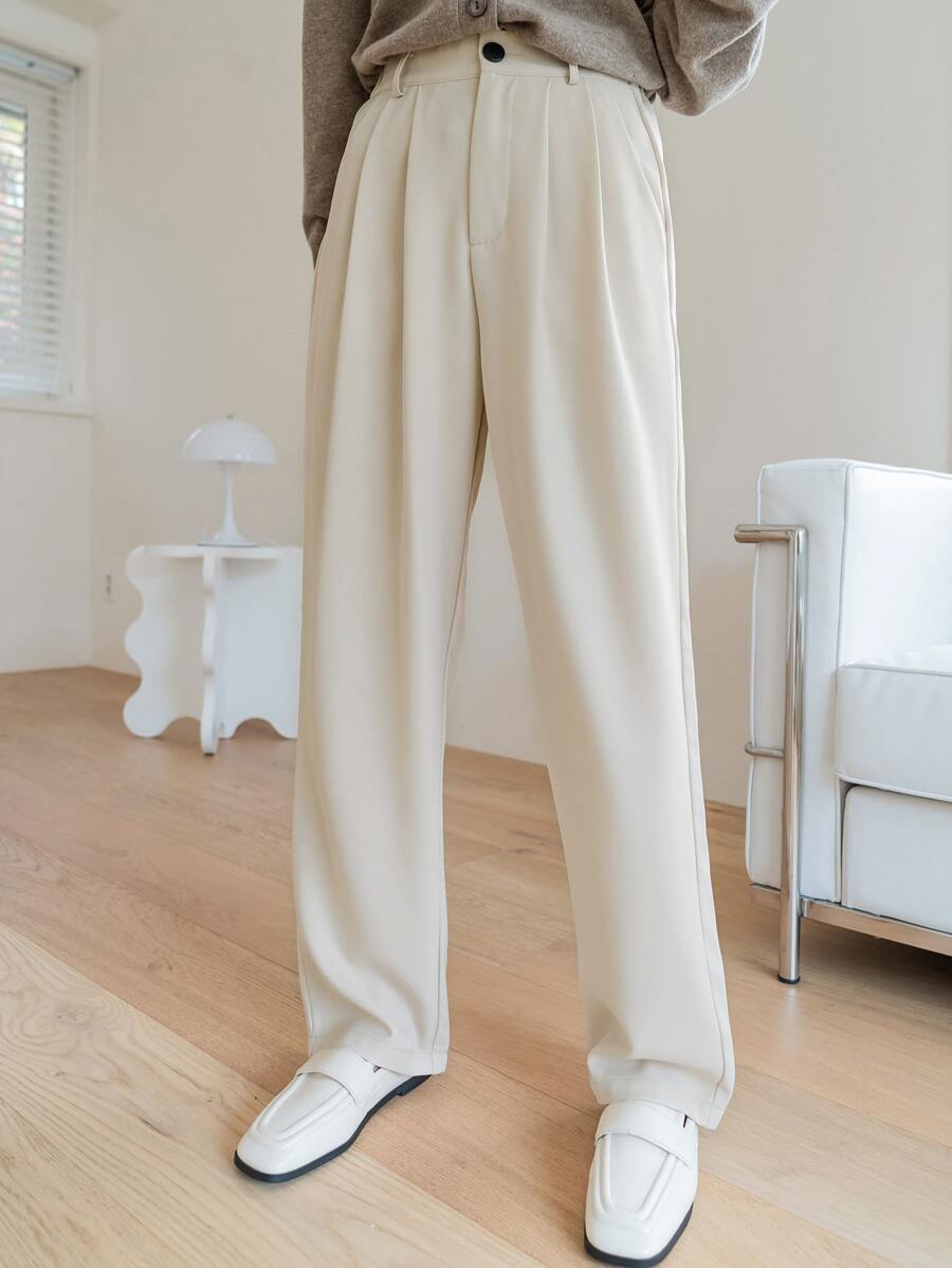 DAZY Pantalones a medida de talle alto con bolsillos oblicuos - Albaricoque - Ver 1