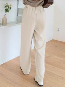 DAZY Pantalones a medida de talle alto con bolsillos oblicuos - Albaricoque - Ver 2