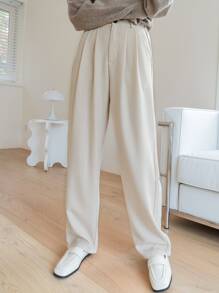 DAZY Pantalones a medida de talle alto con bolsillos oblicuos - Albaricoque - Ver 3