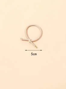 5 件套结饰发带休闲马尾辫固定器发带弹性发绳 - 彩色 - 查看 3