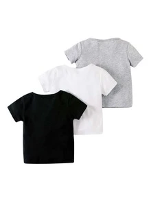 Baby 3pcs Solid Tee - Multicolor - View 2