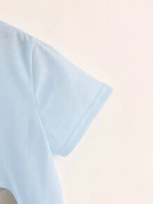 SHEIN Niños Camiseta con estampado de tiburón - Celeste - Ver 4