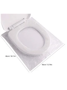 50 paquets de tapis de toilette jetables portatifs : Housses de toilette imperméables pour le voyage et le confort de la salle de bain d'été
