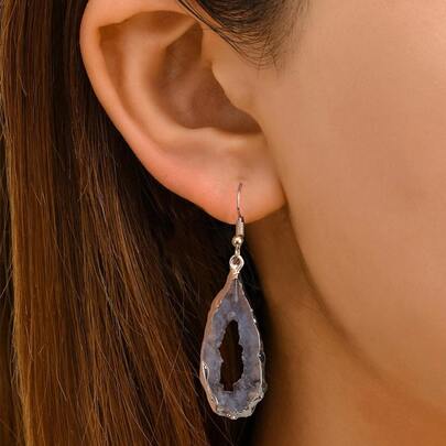 Geometric Decor Drop Earrings
