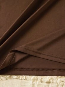 Áo thun nữ Tim Ngọn lửa Giải trí - Màu nâu Sô-cô-la - Xem 5