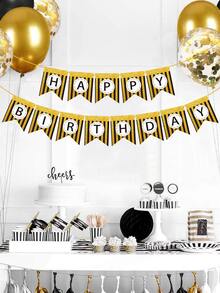 1件套生日裝飾拉旗 - 彩色 - 查看 2