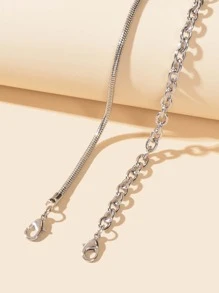 2 chiếc vòng đeo tay chuỗi tối giản - Bạc - Xem 2