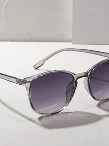 1pc Fashionable Rivet Embellished Diamond Shaped Fashion Glasses For Summer Beach Vacation,Outdoor,Travel - Dusty Purple - View 3