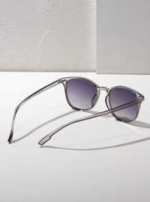 1pc Fashionable Rivet Embellished Diamond Shaped Fashion Glasses For Summer Beach Vacation,Outdoor,Travel - Dusty Purple - View 4