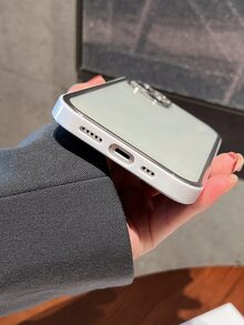 邊框拼接透明手機殼 - 銀色 - 查看 3