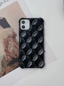 Casing ponsel bertekstur berlapis - Hitam - View 3