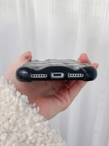 Casing ponsel bertekstur berlapis - Hitam - View 4