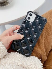 Casing ponsel bertekstur berlapis - Hitam - View 6
