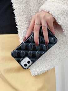 Casing ponsel bertekstur berlapis - Hitam - View 7